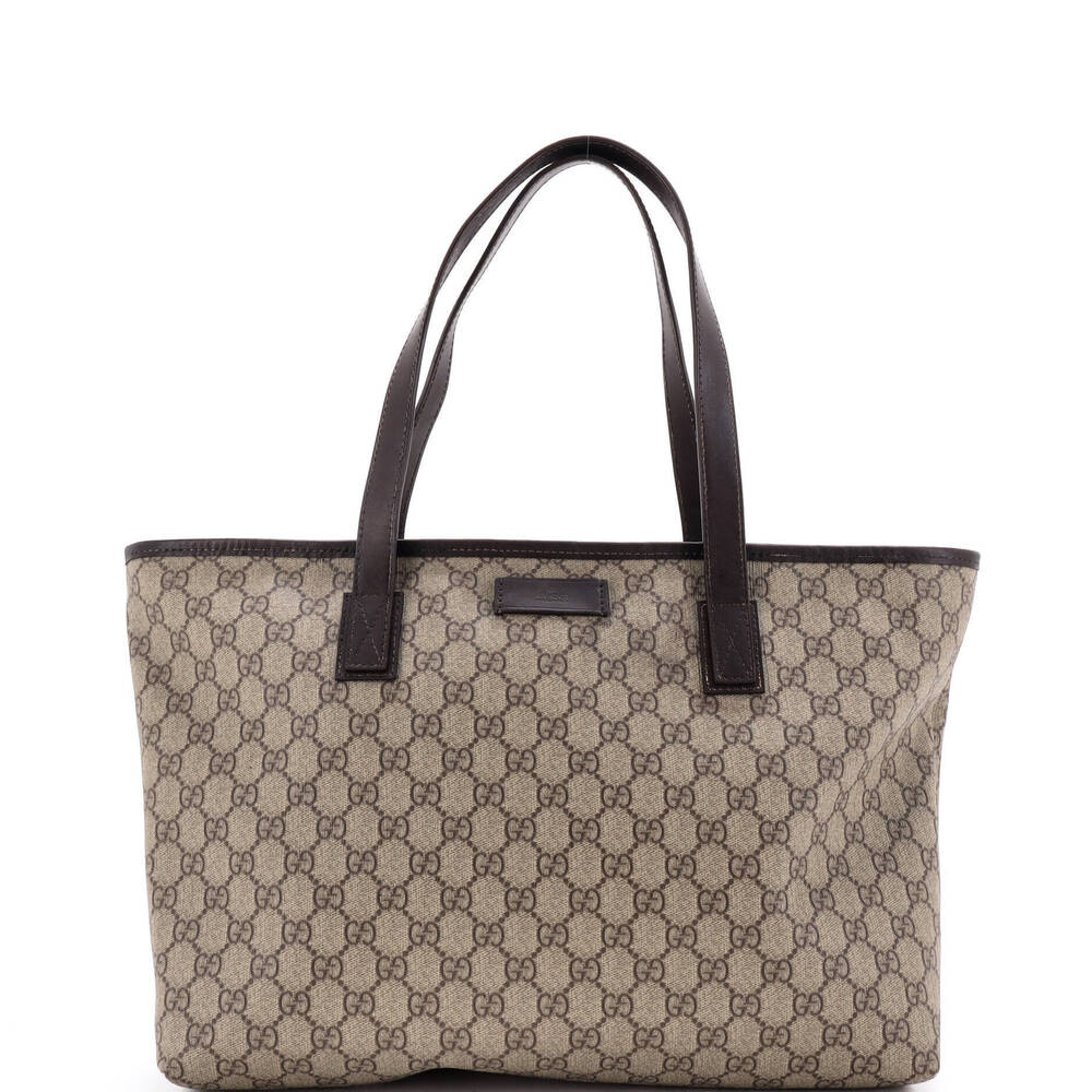 Gucci Medium Plus Tote GG Coated Canvas with Leather